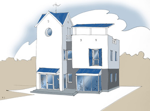 Заказать Блиц-проект интерьеров онлайн для людей строящих свой дом, квартиру в г. Варна . Эскиз коттеджа